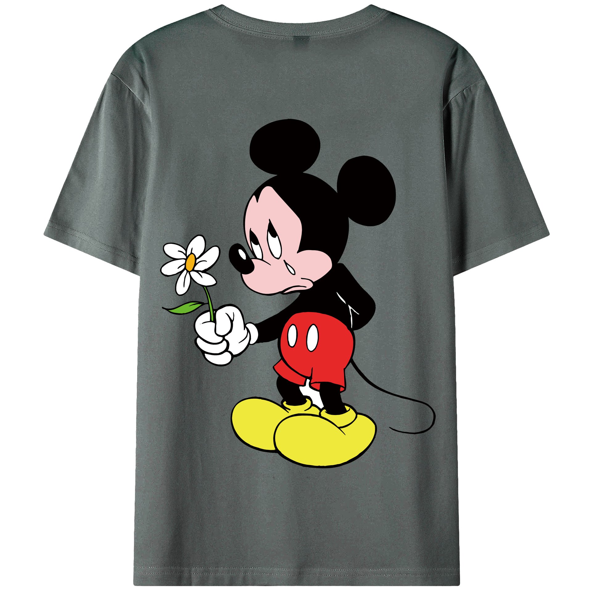 （画像用） ミッキーマウス Mickey Mouse 綿100％半袖Tシャツ（背面プリント）